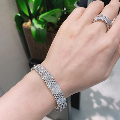 [Stars Jewelry]  FIVE-ROW DIAMOND BRACELET