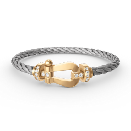 [Stars Jewelry]FORCE LARGE HORSESHOE HALF DIAMOND BRACELET GOLD