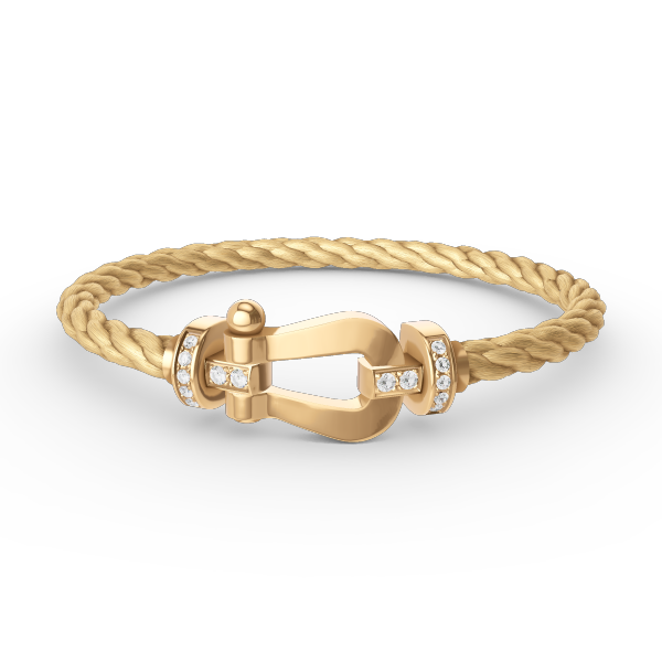 [Stars Jewelry]FORCE LARGE HORSESHOE HALF DIAMOND BRACELET GOLD