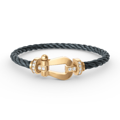 [Stars Jewelry]FORCE LARGE HORSESHOE HALF DIAMOND BRACELET GOLD