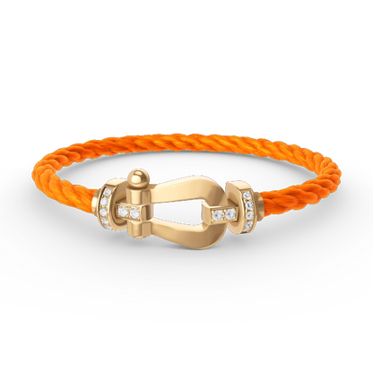 [Stars Jewelry]FORCE LARGE HORSESHOE HALF DIAMOND BRACELET GOLD