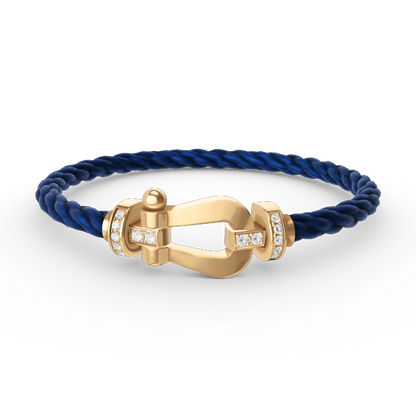 [Stars Jewelry]FORCE LARGE HORSESHOE HALF DIAMOND BRACELET GOLD