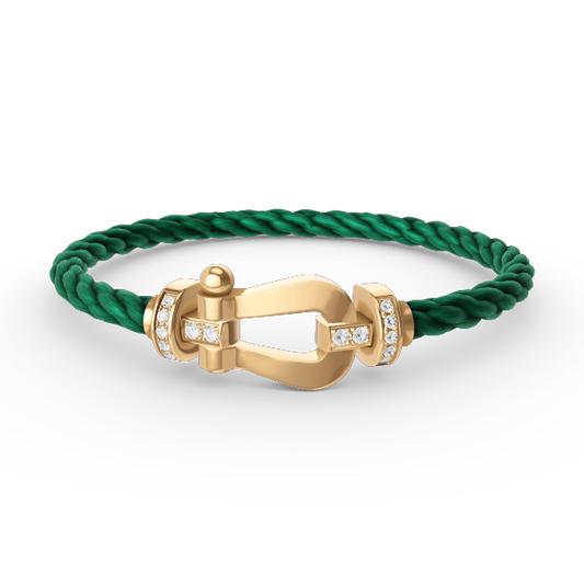 [Stars Jewelry]FORCE LARGE HORSESHOE HALF DIAMOND BRACELET GOLD