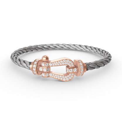 [Stars Jewelry]FORCE LARGE HORSESHOE FULL DIAMOND BRACELET ROSE GOLD