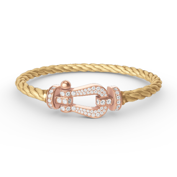 [Stars Jewelry]FORCE LARGE HORSESHOE FULL DIAMOND BRACELET ROSE GOLD