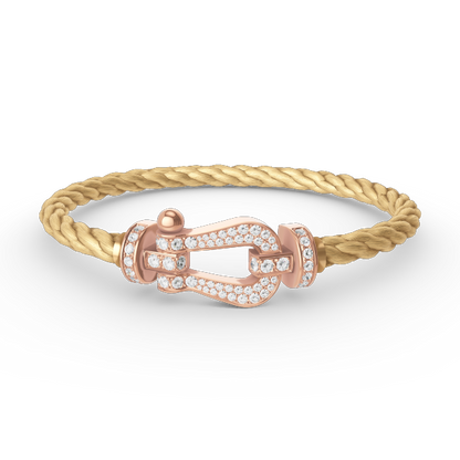 [Stars Jewelry]FORCE LARGE HORSESHOE FULL DIAMOND BRACELET ROSE GOLD
