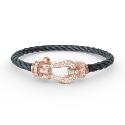 [Stars Jewelry]FORCE LARGE HORSESHOE FULL DIAMOND BRACELET ROSE GOLD