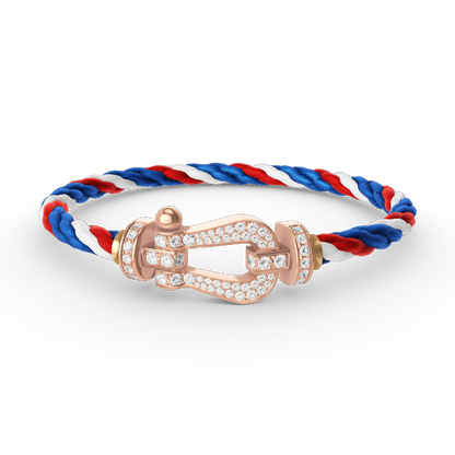 [Stars Jewelry]FORCE LARGE HORSESHOE FULL DIAMOND BRACELET ROSE GOLD