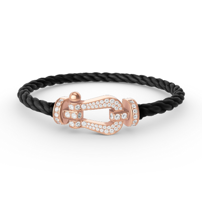 [Stars Jewelry]FORCE LARGE HORSESHOE FULL DIAMOND BRACELET ROSE GOLD