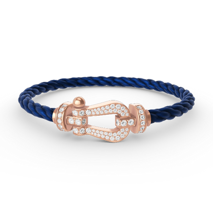 [Stars Jewelry]FORCE LARGE HORSESHOE FULL DIAMOND BRACELET ROSE GOLD