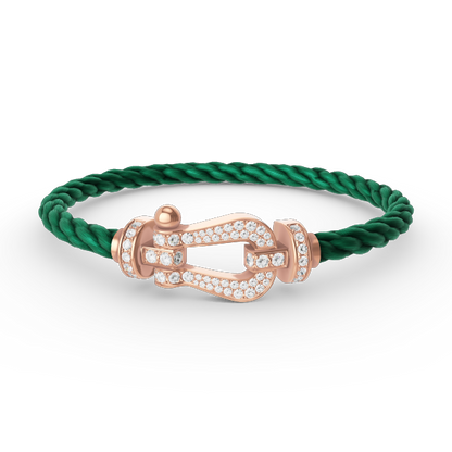 [Stars Jewelry]FORCE LARGE HORSESHOE FULL DIAMOND BRACELET ROSE GOLD