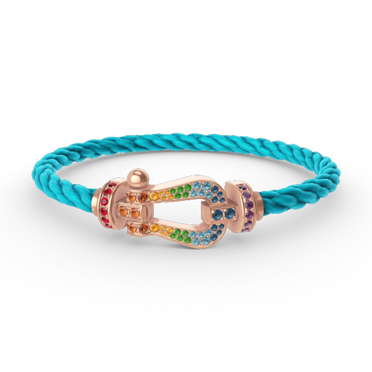 [Stars Jewelry]FORCE LARGE HORSESHOE  COLORED DIAMOND BRACELET ROSE GOLD