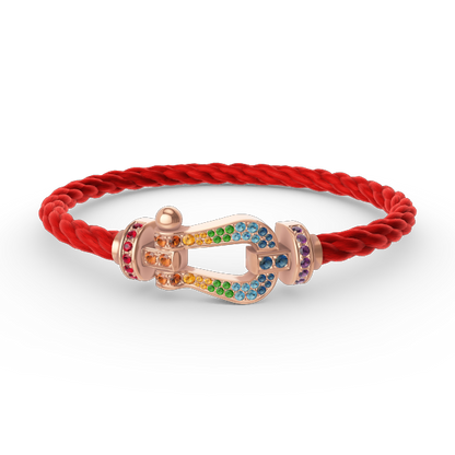 [Stars Jewelry]FORCE LARGE HORSESHOE  COLORED DIAMOND BRACELET ROSE GOLD