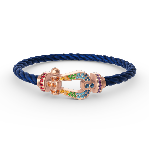 [Stars Jewelry]FORCE LARGE HORSESHOE  COLORED DIAMOND BRACELET ROSE GOLD