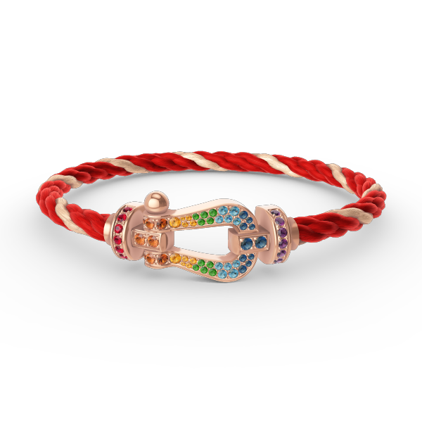 [Stars Jewelry]FORCE LARGE HORSESHOE  COLORED DIAMOND BRACELET ROSE GOLD