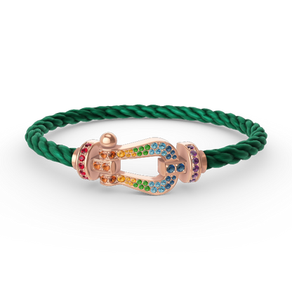 [Stars Jewelry]FORCE LARGE HORSESHOE  COLORED DIAMOND BRACELET ROSE GOLD