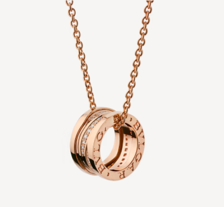[Stars Jewelry]ZERO 1 PINK GOLD DIAMOND NECKLACE