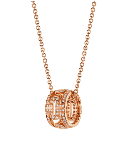 [Stars Jewelry]PARENTESI NECKLACE PINK GOLD DIAMOND