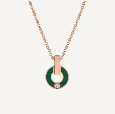 [Stars Jewelry]GARI NECKLACE PINK GOLD MALACHITE