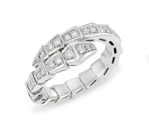 [Stars Jewelry]SERPENTI RING SILVER DIAMOND PAVED 4MM