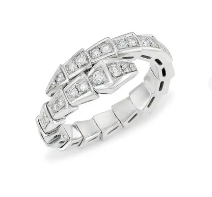 [Stars Jewelry]SERPENTI RING SILVER DIAMOND PAVED 4MM