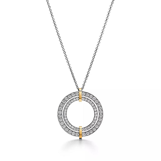 [Stellar jewels]EDGE DIAMOND GOLD SILVER NECKLACE