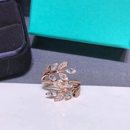 [Stellar jewels]VICTORIA DIAMOND VINE BYPASS RING PINK GOLD