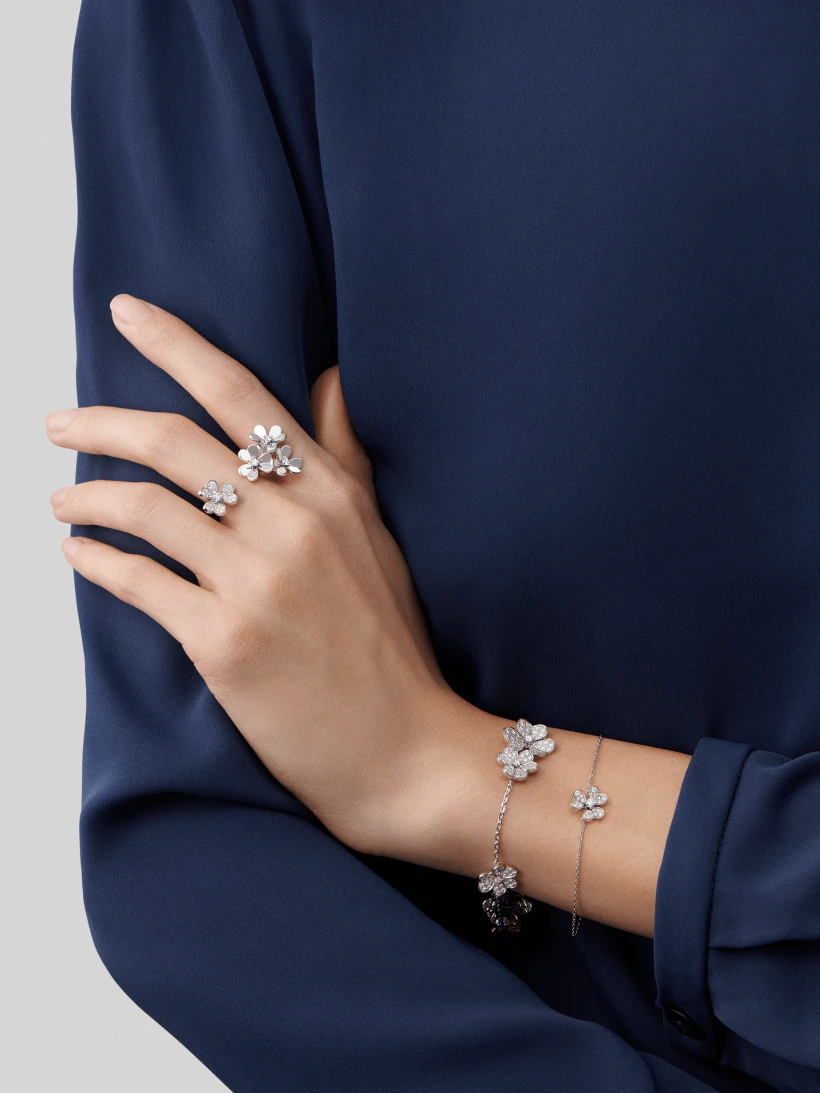 [Stars Jewelry]FRIVOLE SILVER FLOWER DIAMOND BRACELET