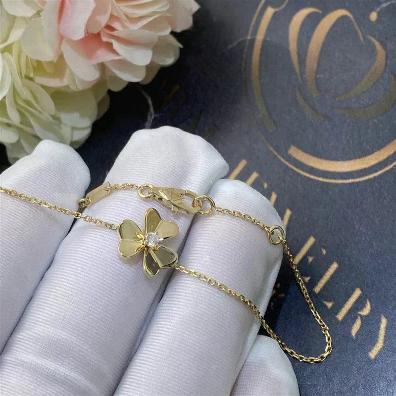 [Stars Jewelry]FRIVOLE GOLD FLOWER PINK MALACHITE BRACELET