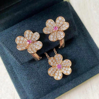 [Stars Jewelry]FRIVOLE ROSE GOLD FLOWER DIAMOND NECKLACE