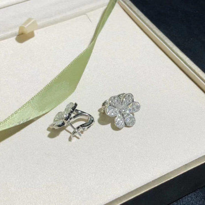 [Stars Jewelry]FRIVOLE SILVER FLOWER DIAMOND EARRINGS