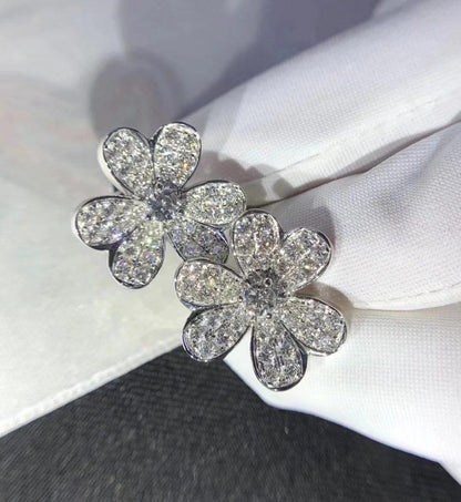 [Stars Jewelry]FRIVOLE SILVER FLOWER DIAMOND EARRINGS