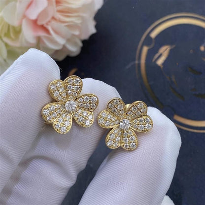 [Stars Jewelry]FRIVOLE GOLD FLOWER DIAMOND EARRINGS