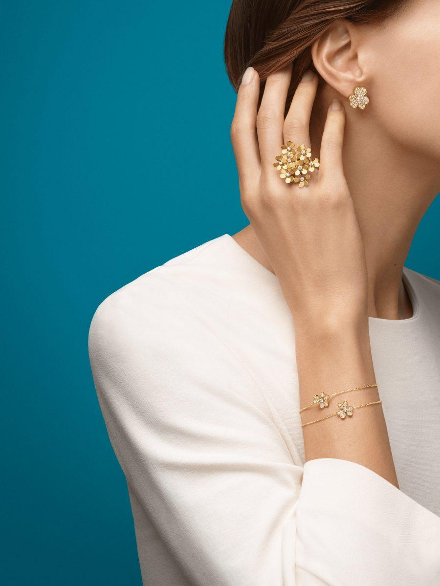 [Stars Jewelry]FRIVOLE GOLD FLOWER DIAMOND EARRINGS
