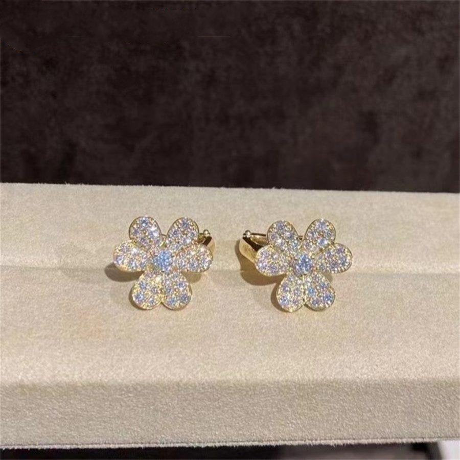 [Stars Jewelry]FRIVOLE GOLD FLOWER DIAMOND EARRINGS