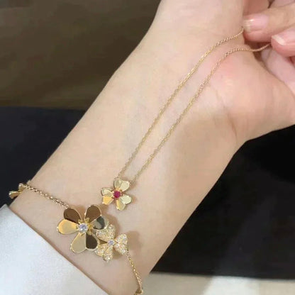 [Stars Jewelry]FRIVOLE GOLD FLOWER NECKLACE