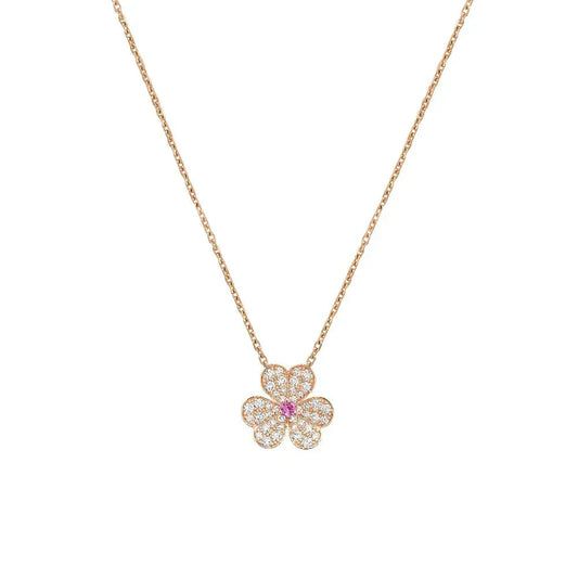 [Stars Jewelry]FRIVOLE ROSE GOLD FLOWER DIAMOND NECKLACE