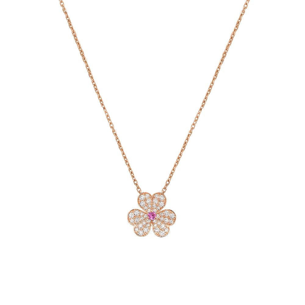 [Stars Jewelry]FRIVOLE ROSE GOLD FLOWER DIAMOND NECKLACE