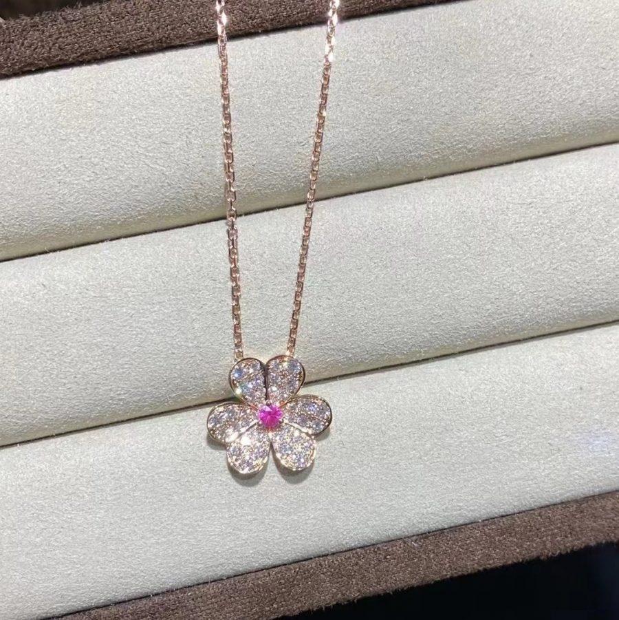 [Stars Jewelry]FRIVOLE ROSE GOLD FLOWER DIAMOND NECKLACE