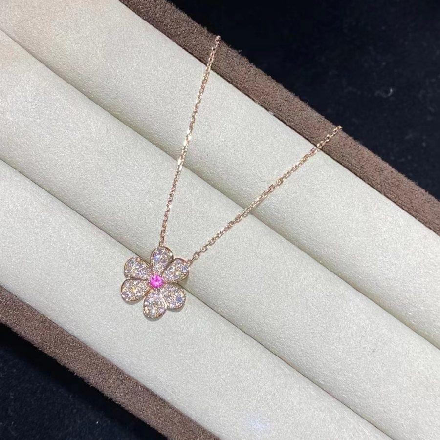 [Stars Jewelry]FRIVOLE ROSE GOLD FLOWER DIAMOND NECKLACE