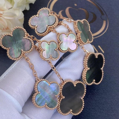 [Stars Jewelry]CLOVER EARRINGS DARK MOP 4 MOTIFS ROSE GOLD