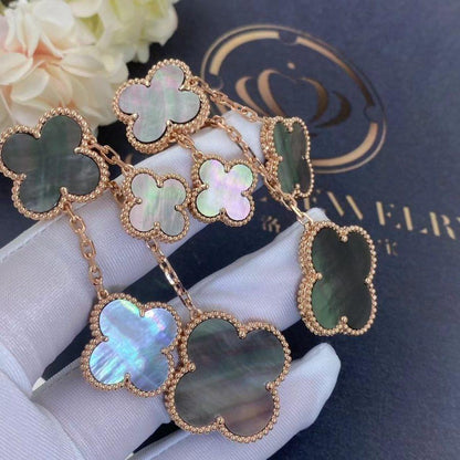[Stars Jewelry]CLOVER EARRINGS DARK MOP 4 MOTIFS ROSE GOLD