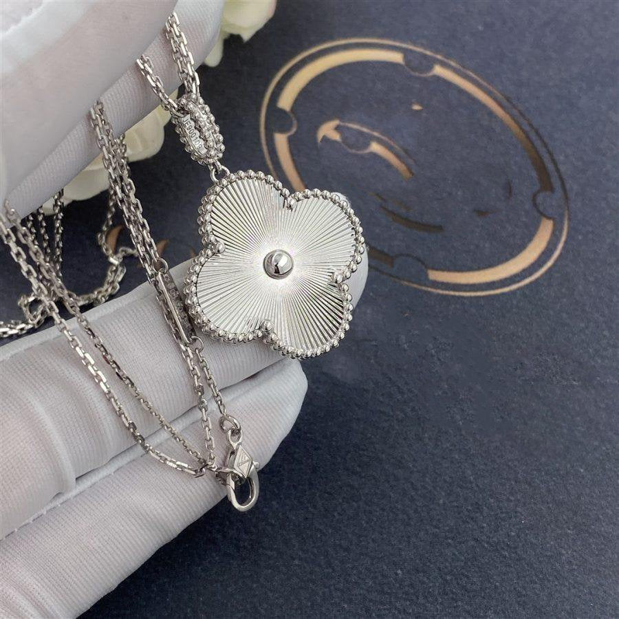 [Stars Jewelry]CLOVER 25MM SILVER BIG CLOVER NECKLACE