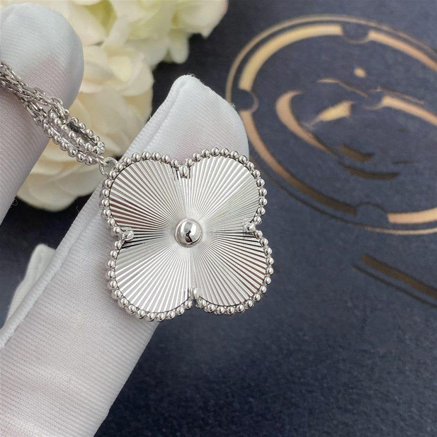 [Stars Jewelry]CLOVER 25MM SILVER BIG CLOVER NECKLACE