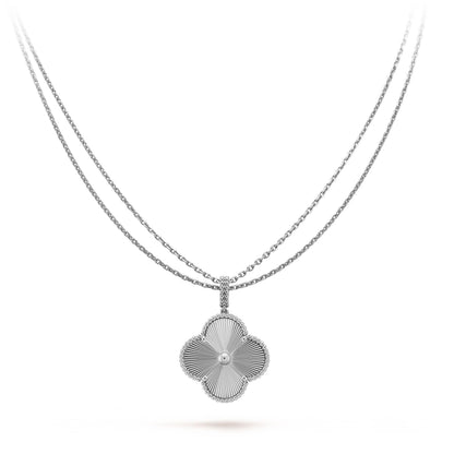 [Stars Jewelry]CLOVER 25MM SILVER BIG CLOVER NECKLACE