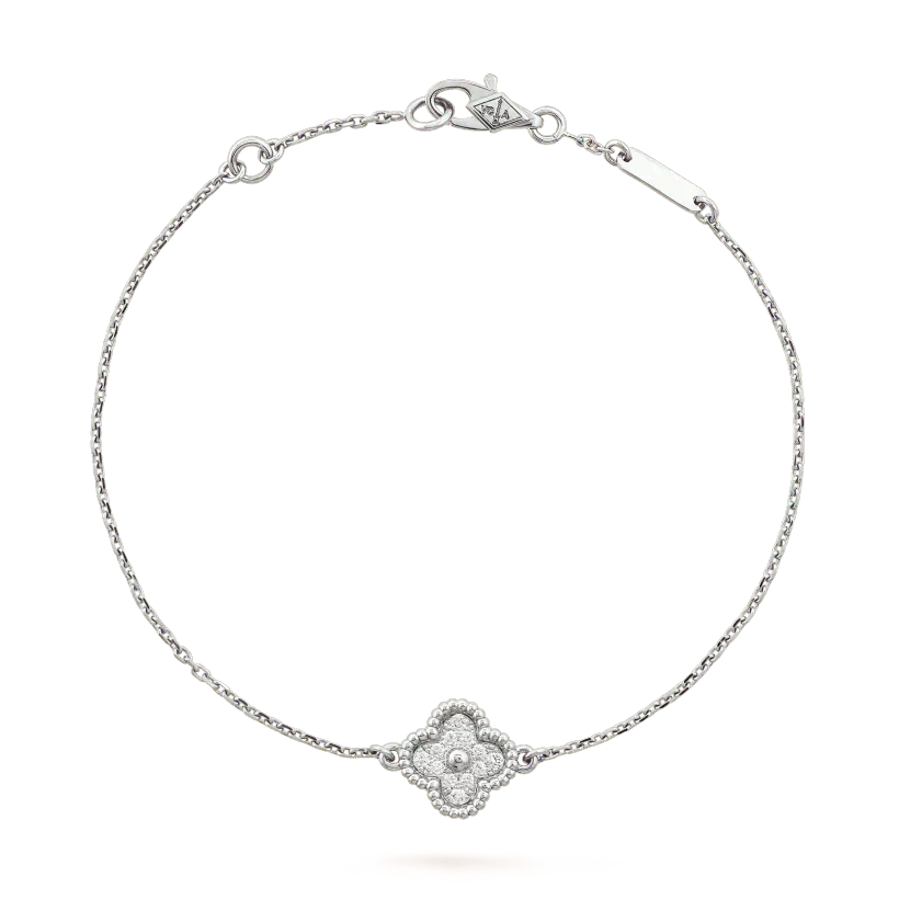 [Stars Jewelry]CLOVER  SINGLE FLOWER BRACELET SILVER
