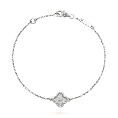 [Stars Jewelry]CLOVER  SINGLE FLOWER BRACELET SILVER