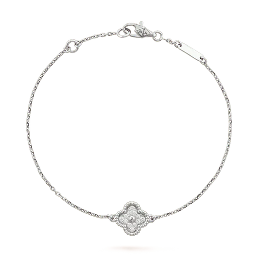 [Stars Jewelry]CLOVER  SINGLE FLOWER BRACELET SILVER