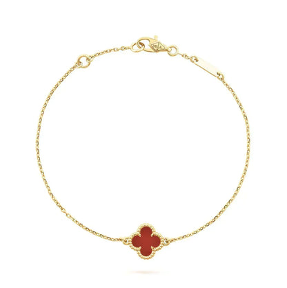 [Stars Jewelry]CLOVER  CARNELIAN SINGLE FLOWER BRACELET