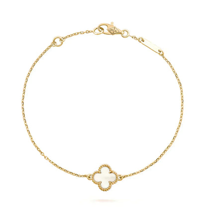 [Stars Jewelry]CLOVER WHITE MOP SINGLE FLOWER BRACELET